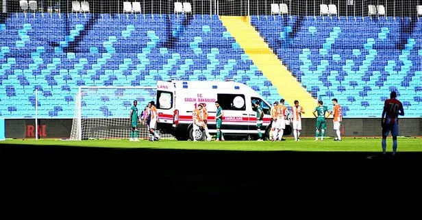 Adanaspor - Giresunspor maçında korku dolu anlar