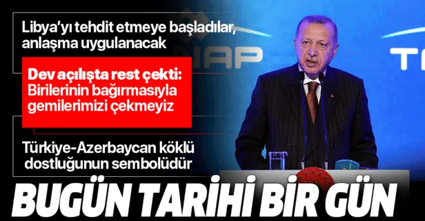 Son dakika: Başkan Erdoğan’dan TANAP Avrupa Bağlantısı Açılış Töreni’nde önemli açıklamalar