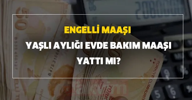 Engelli maaşı, yaşlı aylığı, evde bakım maaşı kaç TL? Engelli maaşı, yaşlı aylığı, evde bakım maaşı sorgulama, yattı mı?