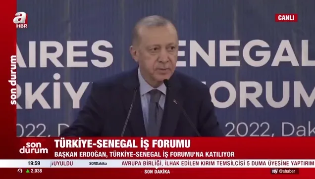 Başkan Erdoğan, Türkiye - Senegal İş Forumu'nda konuştu