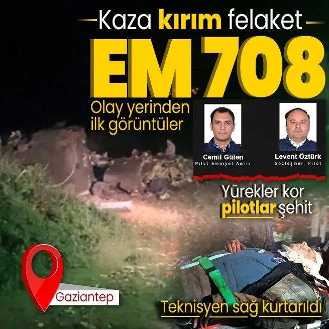 Gaziantep Nurdağında emniyet helikopteri düştü! 2 pilotumuz şehit...  Bakanlardan peş peşe açıklama ve taziye mesajları