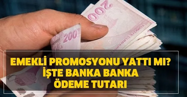 Emekli promosyonu yattı mı? İşte banka banka ödeme tutarı