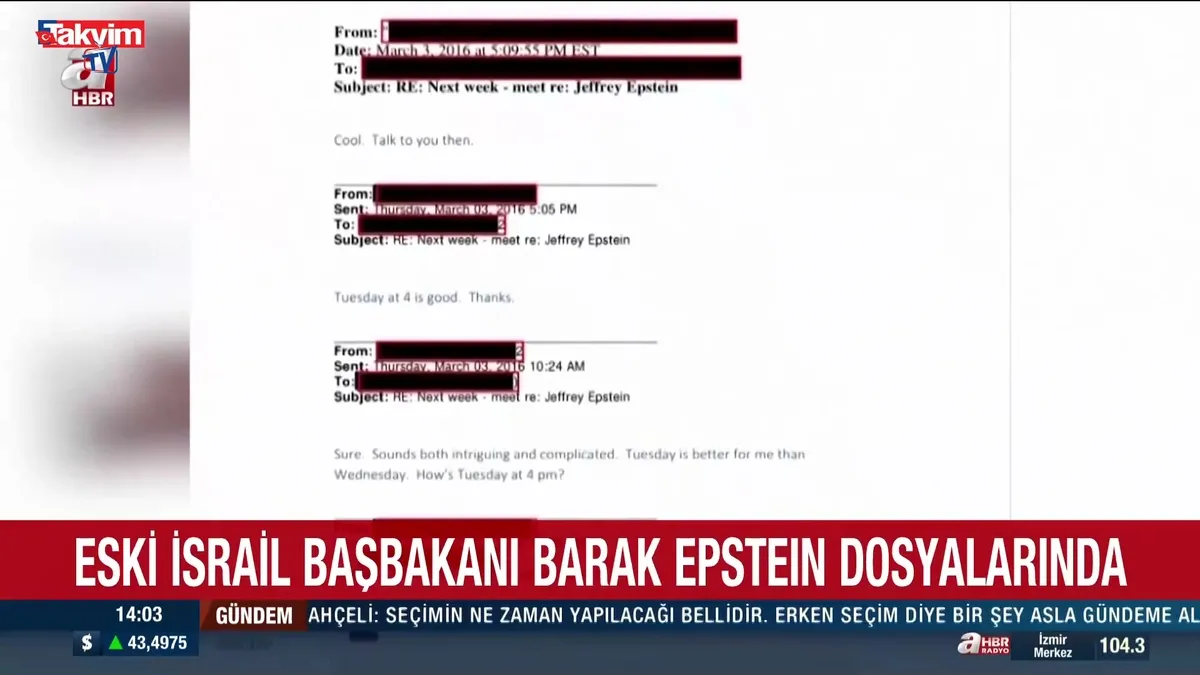 Epstein belgelerinde ''MOSSAD'' izi