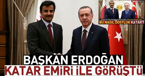 Başkan Erdoğan Katar Emiri ile görüştü