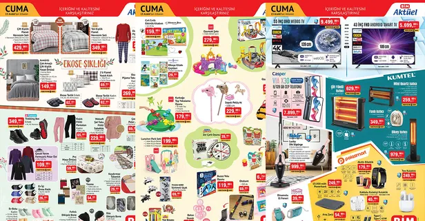 Kamyon, şato BİM indirimi! 15 Aralık BİM aktüel ürünler kataloğu yayımlandı! Takla atan yarış pisti 249 TL, çark oyunu 39 TL...