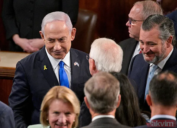 ABD'de utanç görüntüleri: İsrail Başbakanı Netanyahu ABD Kongresi'nde ayakta alkışlandı! Topyekün savaş planı ortaya çıktı: Washington’da kirli pazarlık - 6