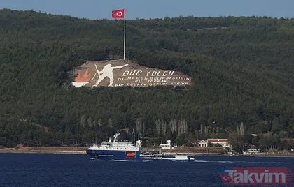 Rus Donanmasına ait deniz yakıt ikmal tankeri, Çanakkale Boğazı’ndan geçti