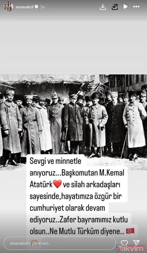 Ünlü isimlerden 30 Ağustos Zafer Bayramı paylaşımları! Demet Akalın, Müge Anlı, İbrahim Tatlıses, Alişan, Sinan Akçıl... - 12