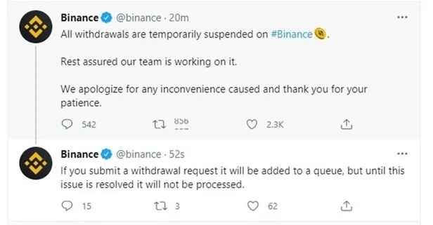 SON DAKİKA: Kripto para borsası Binance para çekmeyi geçici olarak durdurdu-2