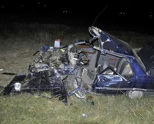 Tekirdağ’da korkunç kaza! Araç paramparça oldu