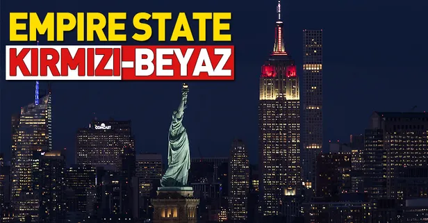 Empire State kırmızı beyaza büründü