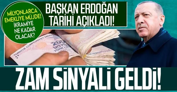Başkan Erdoğan tarih verip duyurdu! Emekli ikramiyelerine zam sinyali!
