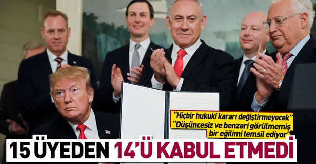 ABD, Golan Tepeleri kararıyla BMGK'de yalnız kaldı