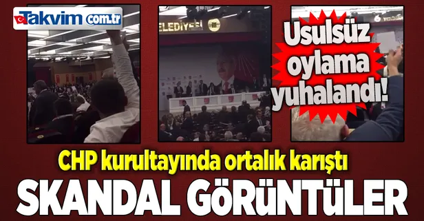CHP kurultayında ortalık karıştı