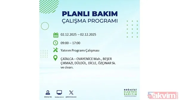 İstanbul elektrik kesintisi 2 Aralık: 8 saat yok! Gaziosmanpaşa, Beşiktaş, Beyoğlu... - 42