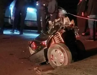 Trabzon’daki kazada araç 3’e bölündü