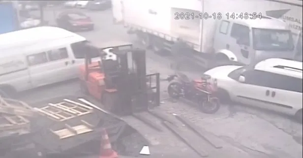 İstanbul’da faciadan kıl payı dönüldü! Freni boşalan kamyonu tutarak durdurmaya çalıştı ayakları ezildi