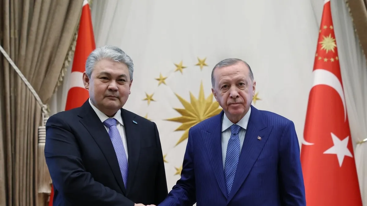 Başkan Erdoğan Külliye'de Kazakistan Dışişleri Bakanı Yermek Koşerbayev'i kabul etti