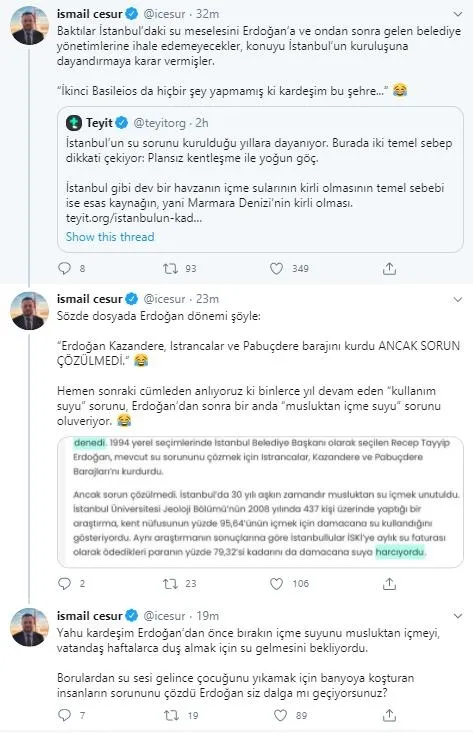 Teyit.org İstanbul'un su sorununu yüzyıllar öncesine dayandırdı! CHP başarısızlığı görmezden gelindi-2