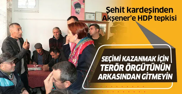 Balıkesir ziyaretinde Meral Akşener'e şok! Şehit kardeşinden Akşener'e HDP tepkisi!