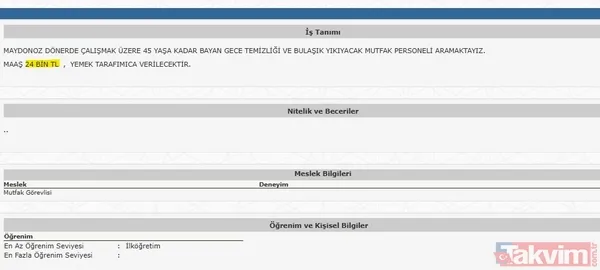 🔸 Mutfak Görevlisi (Gece Temizlik Ve Bulaşık) 📍 Maydanoz Döner – İstanbul 💰 Maaş: 24.000 Tl 🍽️ Yemek İş Yerinden 👩 Kadın Personel Tercih Ediliyor 🕒 Gece...