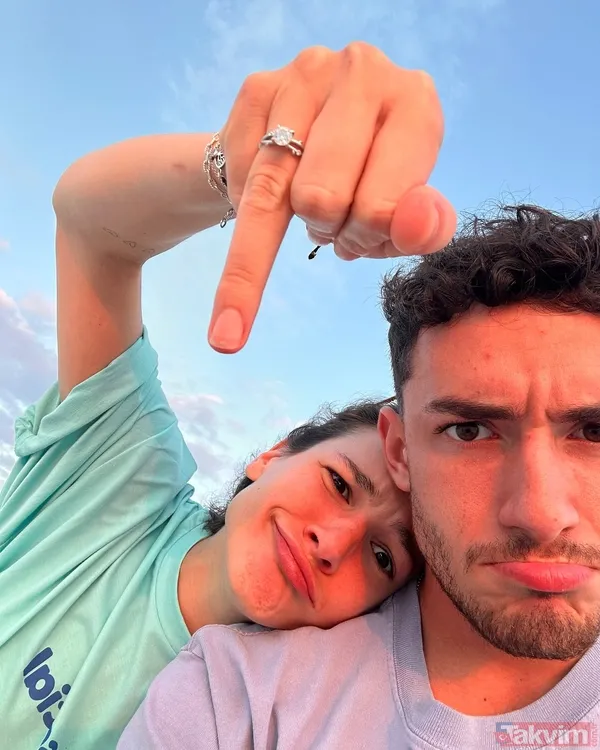 Nisa Bölükbaşı’nın nişan fotoğraflarının ardından... Survivor şampiyonu Ogeday Girişken’den dikkat çeken paylaşımı! “Evlen bu kızla” - 13