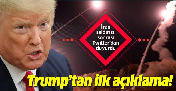 İran'ın füze saldırısının ardından Trump'tan ilk açıklama: Yarın sabah...