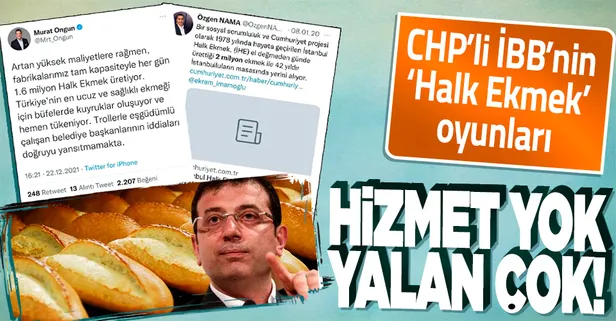 CHP'li İBB'nin 'Halk Ekmek' oyunları: Murat Ongun mu yalan söylüyor yoksa Özgen Nama mı?
