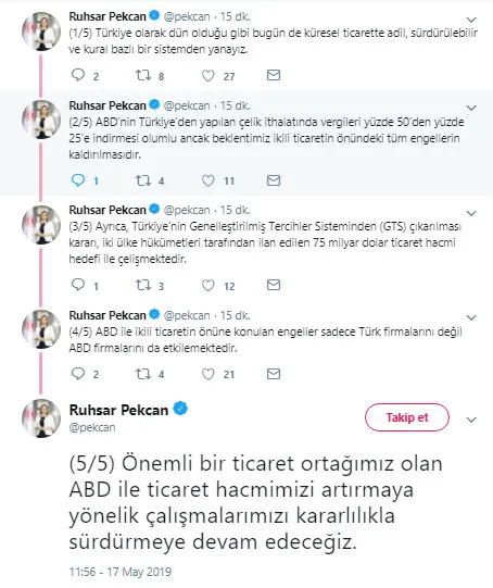 ABD'nin yeni vergi kararına Türkiye'den ilk tepki-1