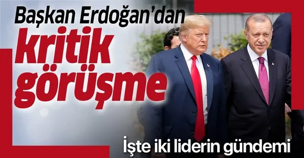 Son dakika: Başkan Erdoğan Trump'la görüştü!