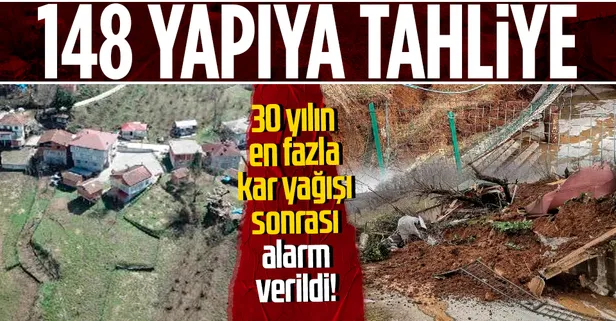 Ordu’da 148 yapıya heyelan tahliyesi! 2 haftada 400 noktada heyelan meydana geldi