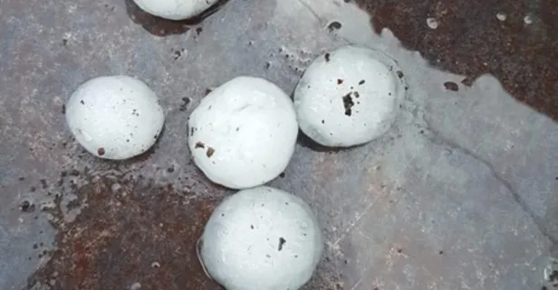 Sinop’a ceviz büyüklüğünde dolu yağdı