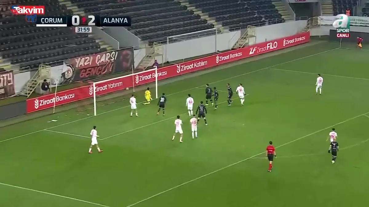 GOL: Çorum FK 0 - 3 Alanyaspor | Steve Mounie