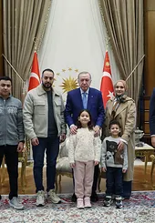 Başkan Erdoğan Gazze'de hayatını kaybeden Filistinli Rajab'ın aile fertlerini kabul etti