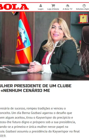 Kayserispor Başkanı Berna Gözbaşı Portekiz manşetlerinde: Hiçbir senaryo beni kurtaramaz