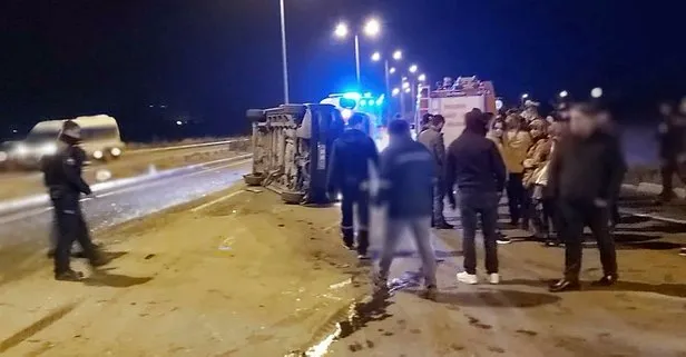 Eskişehir’de feci kaza! Fabrika işçilerini taşıyan minibüs otomobil ile çarpıştı: 8 yaralı