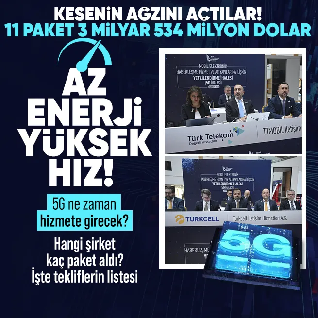 5G ihalesi tamamlandı! Hangi şirket kaç paket aldı? Ne zaman hizmete girecek?