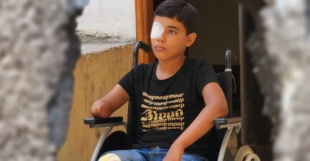 Bir gözünü elini ve ayağını kaybetti! Soykırımcı İsrail 13 yaşındaki Vahid'in hayallerini çaldı