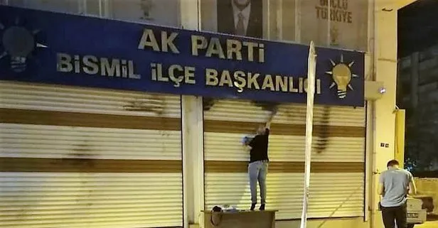 Diyarbakır’da AK Parti binasına molotofkokteyli saldırı