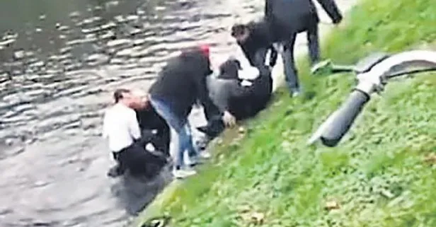 Almanya’da bir Türk, araçlarıyla kanala düşen çifti kurtardı