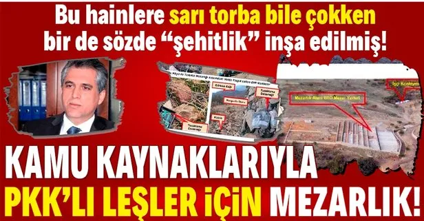 Diyarbakır Dicle’de PKK’lı leşler için belediyenin imkânlarıyla terörist mezarlığı inşa etmişler