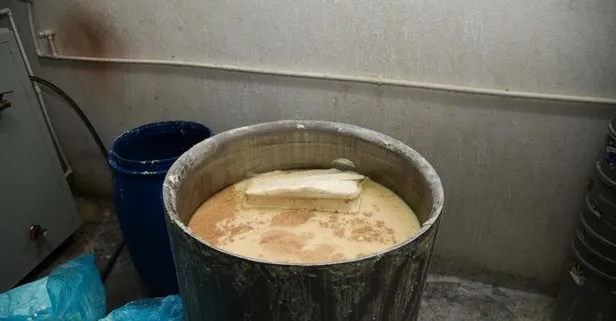 Kayseri’de sahte peynir üretilen işletmeye yapılan baskında 3 ton süt ürünü imha edildi