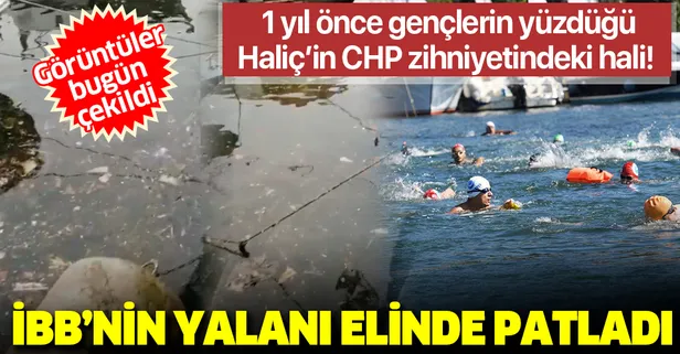 CHP'li İBB'nin yalanı elinde patladı: Haliç'in pislik içindeki hali Eyüp sahilinde böyle görüntülendi
