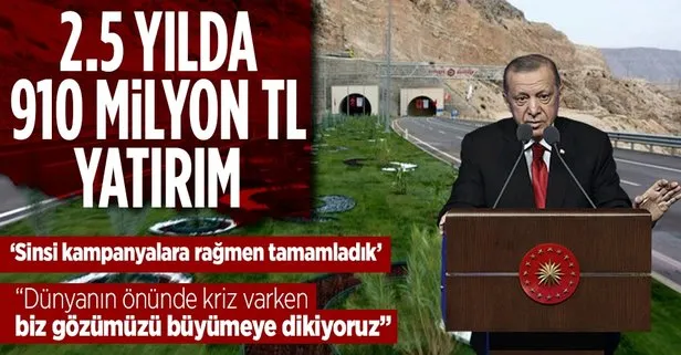 SON DAKİKA: Başkan Recep Tayyip Erdoğan’ndan Hasankeyf - Gercüş Tüneli Açılış Töreni’nde önemli açıklamalar: 2,5 yılda 910 milyon TL yatırım! Gözümüzü büyümeye diktik