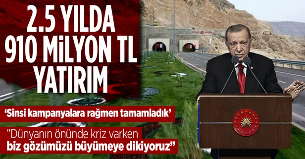 SON DAKİKA: Başkan Recep Tayyip Erdoğan'ndan Hasankeyf - Gercüş Tüneli Açılış Töreni’nde önemli açıklamalar: 2,5 yılda 910 milyon TL yatırım! Gözümüzü büyümeye diktik
