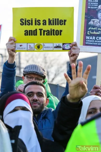 Darbeci Sisi’ye Londra’da sert protesto