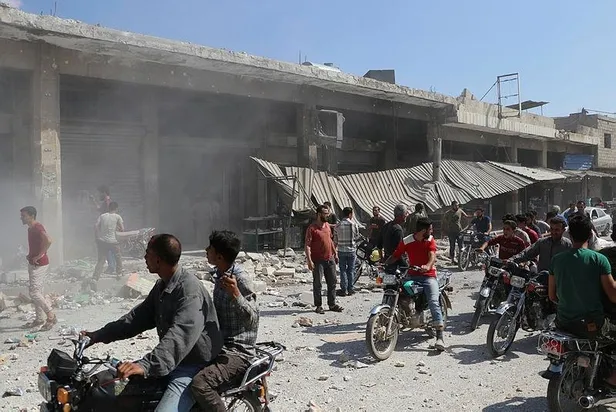 İdlib'e Esed rejimi ve Rus hava saldırıları sürüyor! Çok sayıda ölü ve yaralı var-1