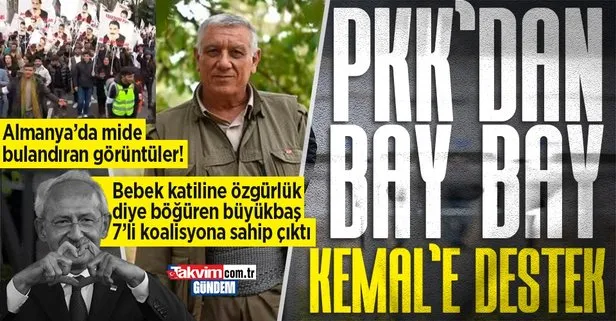 Almanya’da PKK sempatizanları sokaklara döküldü! Bebek katili Öcalan’a özgürlük sloganları: Elebaşından 7’li koalisyona destek