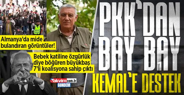 Almanya'da PKK sempatizanları sokaklara döküldü! Bebek katili Öcalan'a özgürlük sloganları: Elebaşından 7'li koalisyona destek