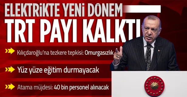 Kabine sonrası Başkan Erdoğan'dan önemli açıklamalar! Elektrik faturalarında TRT payı ve enerji fonu kesintisi kaldırıldı